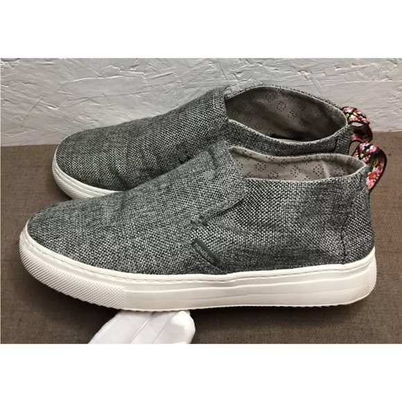 Hey Dude Peyton Women's Sneakers Grey Black Size 8 Lightweight Slip-On Shoes - Picture 3 of 15